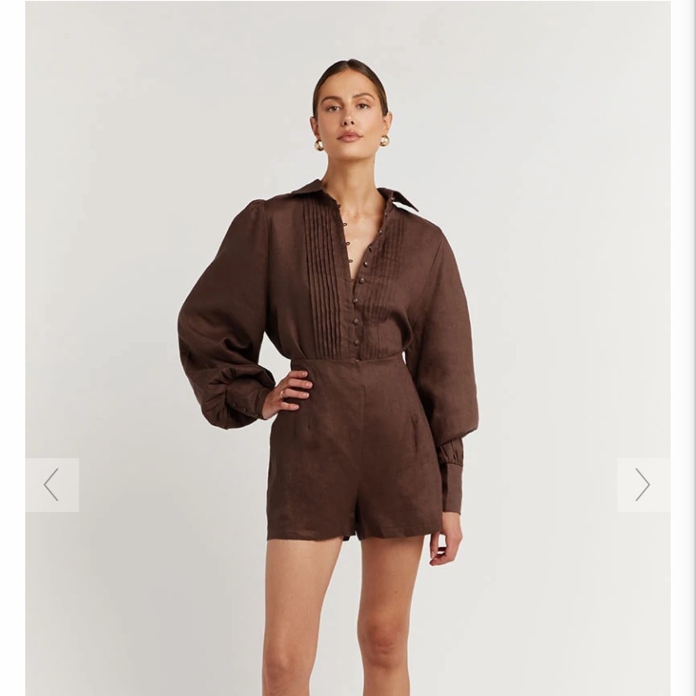 Brand New DISSH Chocolate Brown Long Sleeve Shirt